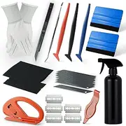 35 Pcs Vinyl Wrap Tools Kit for Furniture & Car Window Film Installation, Protective Squeegees, Utility Cutter, Spray Bottle, Gap Sealing Tools, Firm Squeegee, Ergonomic Design, Professional, Durable