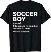 [X.Style] Soccer Boy Definition ds768 T-Shirt Black