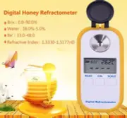 Digital Honey Refractometer Brix/Water/Be/Refractive Index Moisture Content Kit