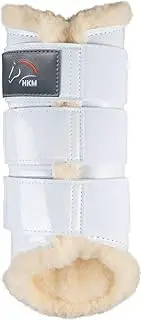 HKM Comfort Gaiters Lacquered, Unisex_Adult, 4189, Bianco, S