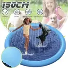 Splash Sprinkler Pad for Dogs Kids Thicken Dog Pool best outdoor play 170cm