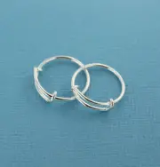 2 Ring Bases Silver Tone Adjustable - Base for Charm Rings - FD394