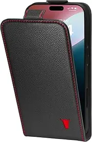 TORRO Flip Case Compatible with iPhone 16 – Premium Leather Wallet Case with Card Slots (Compatible with Official MagSafe Chargers) - Black