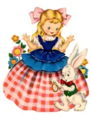 Vintage Image Retro Alice In Wonderland Nursery Furniture Transfers Decal KID619