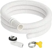 MILIOG Universal Air Conditioner Drain Hose Kit, 2M Flexible Plastic Tubing with Adjustable Adapters for Mini Split/Portable AC/Dehumidifier/Washer - Leak-Proof Durable Drainage Pipe Accessories