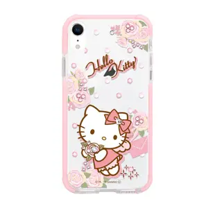 三麗鷗 Kitty iPhone XR 6.1吋施華彩鑽四角防撞手機殼-天使凱蒂