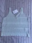 Tiffosi Women’s Cami Tank Top Size S Light Blue Viscose Nylon Lace Lightweight