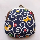 Clasp Wallet Coin Purse Shiba Inu Arabesque Japanese Pattern Made in Japan