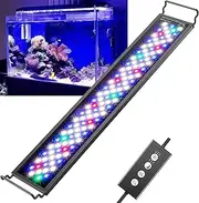 LED Aquarium Light, 22W 24/7 Natural Mode Fish Tank Light, Sunrise-Daylight-Moonlight Mode and DIY Mode, Adjustable Timer Adjustable Brightness with Extendable Bracket (for 24~30inch Fish Tank)