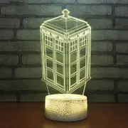 3D Colorful Table Lamp 7 Color Changing Acrylic Night Light Decorative Christmas Gifts Touch + Remote Control with Crack Base