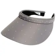 Women's Glove It Grey Bling Slide On Visor - Gray OSFM