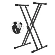 5 CORE Piano Keyboard Stand Double X Style Heavy Duty Adjustable Digital Electri