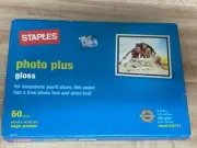 1 PKG OF STAPLES PHOTO PLUS GLOSSY PHOTO PAPER WORKS WITH ALL INK JET PRINTERS