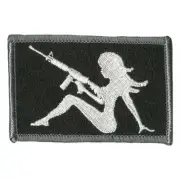 VELCRO® BRAND Fastener Morale HOOK PATCH AR-15 Trucker Girl 3x2"