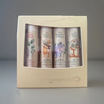 4pc Taste Beauty Disney WINNIE THE POOH - Flavored Lip Balm Set - New