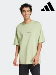 adidas Green Codes Doodle Camp 100% Cotton Graphic T-Shirt (AH5823) | $81