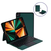 Catzon iPad Wireless Bluetooth Keyboard with Strong Magnetic Cover + Detachable Case for iPad Air 4/Pro 11-Dark Green
