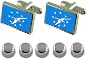 [Select Gifts] Shirt Dress Studs Corpus Christi City USA Flag Cufflinks