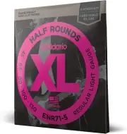 D'Addario 45-130 Regular Light 5-String, Long Scale, XL Half Rounds Bass Strings