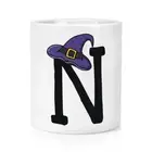 Letter N Witches Wizard Hat Makeup Brush Pencil Pot Witch Halloween Alphabet