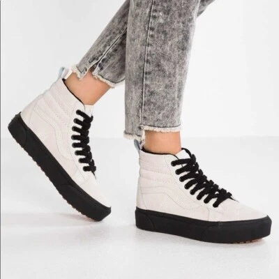 Vans Sk8 Hi Platform MTE Moonbeam/Black Women's Shoes Size 5.5 NEW