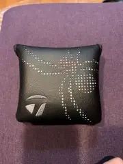 TaylorMade My Spider Leather Head Cover Black Spider Stone Decor