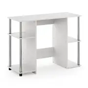 Jaya Computer Study Desk Engineered Wood White Oak/Stainless Steel