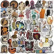 Gutickodec 50PCS Vintage Greek Mythology Vinyl Waterpfroof Stickers for Laptop Phone Pad Notebook Scrapbook Waterbottle Skate Refrigerator for Girl Boy Kids Teens Teacher Reward (Greek Mythology)