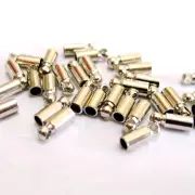 100 Silver Tone End Bead Caps For 2mm Leather Cord Jewelry Finding