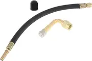 X AUTOHAUX 1Set 90 Degree Copper Tire Valve Extension with Flexible Plastic 250mm Tire Valve Stem Extension for Car Motorcycle RV Truck Bike