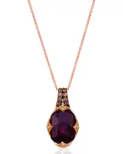 Le Vian Vivids 14K Rose Gold 7.28 ct. tw. Diamond & Garnet Pendant