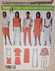 Simplicity Pattern 4992 Misses' Shirt & Dress or Top & Pants Sewing Project (H)