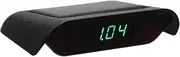 Solar Car Clock High Precision Luminous Electronic Timer with Date and Temperature Display Solar Powered Vehicle Dashboard Clock for Cars Easy Installation