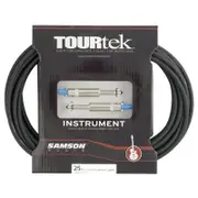 Tourtek 7.6m Male Instrument Cable Jack Connector Cord Black