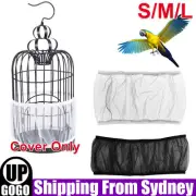 Shell Skirt Mesh Cover Pet Bird Cage Guard Seed Catcher Nylon Net S-L Black AU