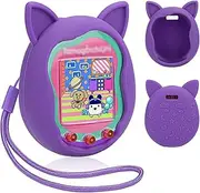 Winceed Case for Tamagotchi Uni, Silicone Cover for Tamagotchi Uni Protector Skin with Lanyard (Purple)