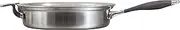 [CookCraft] Stainless Steel 3-Ply Bonded Cookware, Frying Pan 10", Silver Clad Aluminum Core Skillet