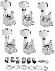 JOINPAYA String Guitar Tuning Pegs Set Silver Auto Locking Machine Heads for Acoustic Electric Guitars Durable Heavy Duty Design for Easy Tuning and Replacement