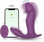 Wiggling Wearable G Spot App Rose Vibrator Adult Sex Toys for Woman-Remote Control Panty Vibe Quiet Rechargeable Bluetooth Vibrating Panties Clitoral Stimulation for Couples