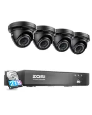 ZOSI 8 Channel 4K 8MP PoE Home Security Camera System Outdoor, 8CH PoE NVR (1...