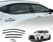 OAD4X4 Weathershields Compatible with Lexus NX Series 2022-Onwards, Stainless Edge Weather Shields Window Visors Wind Deflectors Sun Rain Guard 6PCS Set