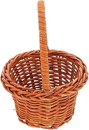 BESTYASH Mini Decorative Basket for DIY Props Light Brown Storage for Creative Desktop Decoration and Organizing
