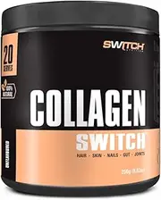 Switch Nutrition Collagen Switch Unflavoured Hair Skin Nails Gut Recovery Powder 250 g, Brown