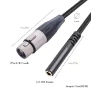 Convenient and Versatile 35mm Female to XLR Female Stereo Adapter Cable