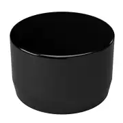 1" External Flat PVC Cap, Black (10-PK) FORMUFIT Furniture Grade, Made in USA