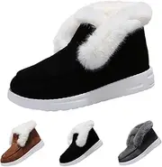 [Generic] Pubyfun Premium Comfort Winter Women's Ankle Boots, Slip-On Boots, Women's Warm and Comfortable Casual Snow Boots
