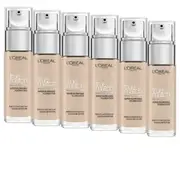 6x L'Oreal Paris True Match Super Blendable Liquid Foundation 30ml 1C Rose Ivory