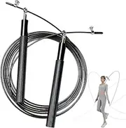 Speed Skipping Rope with Aluminium Alloy Handle, Lightweight Jump Rope for Home Exercise, Slim Body, Cross Fit Training and Fitness