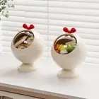 Round Fruit Tray Plastic Food Container New Candy Storage Bowl Home