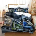 Sunset Luxury Lorry Truck Vehicle Doona Duvet Cover Bedding Single Double Gift